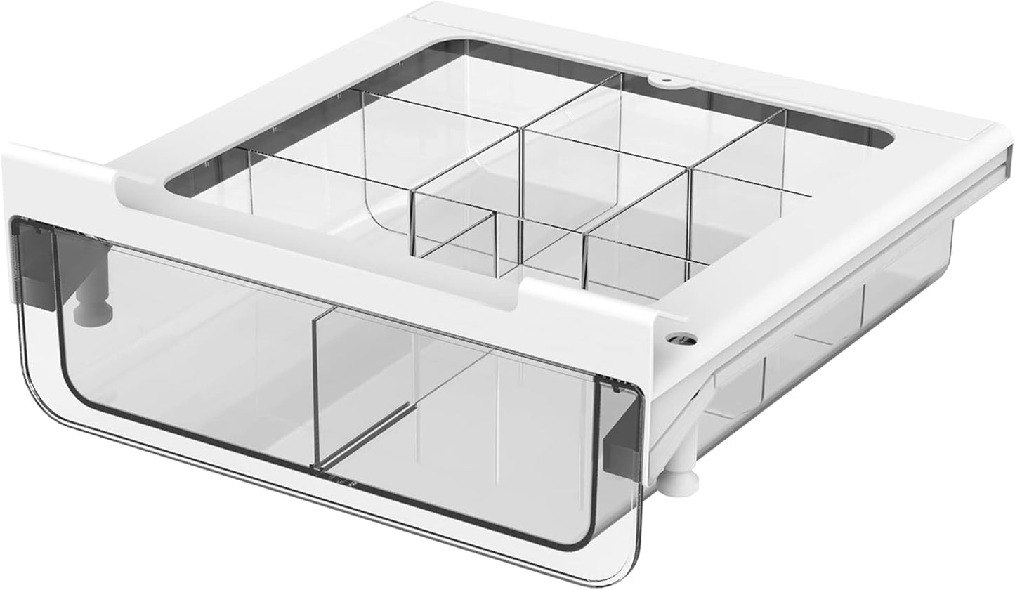 Compact-depth Under Shelf Basket Organizer, Under Shelf Storage Drawer Pull Out