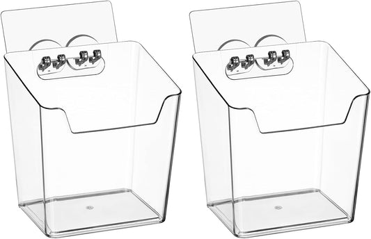 2-Pack Kitchen Cabinet Door Organizer Adhesive, Hanging Storage Bins