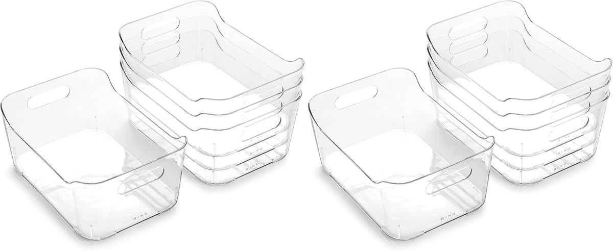 BINO | Plastic Organizer Bins, Small - 8 Pack | The SOHO Col