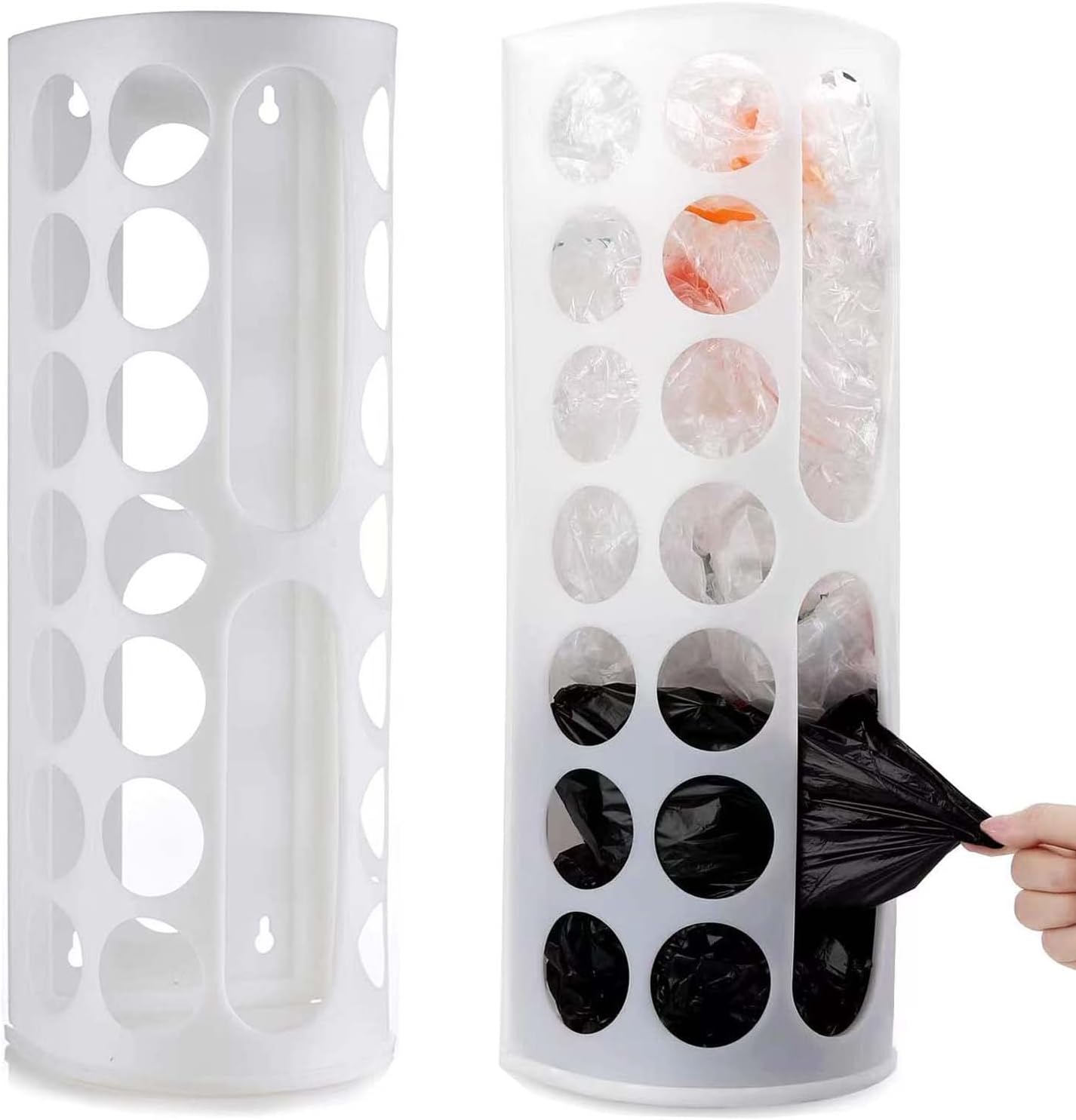 Plastic Bag Holder, Wall Mount Grocery Bag Dispenser, Trash Bag Storage organizer