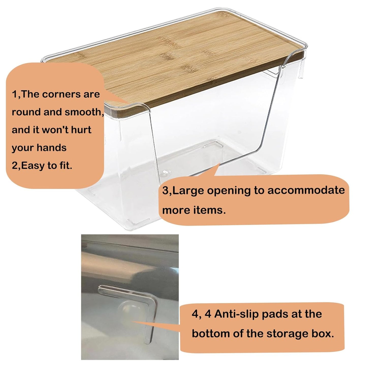 Trash Bag Holders with Bamboo Lids 2 Pack, Garbage Bag Dispenser with Lid