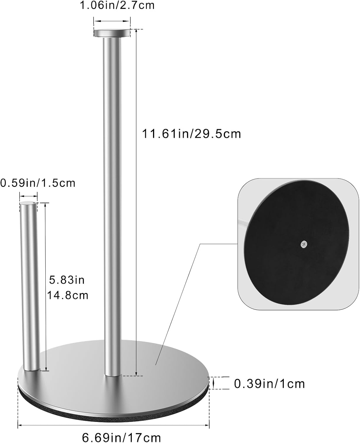Paper Towel Holder for Kitchen, Countertop Paper Towel Holder