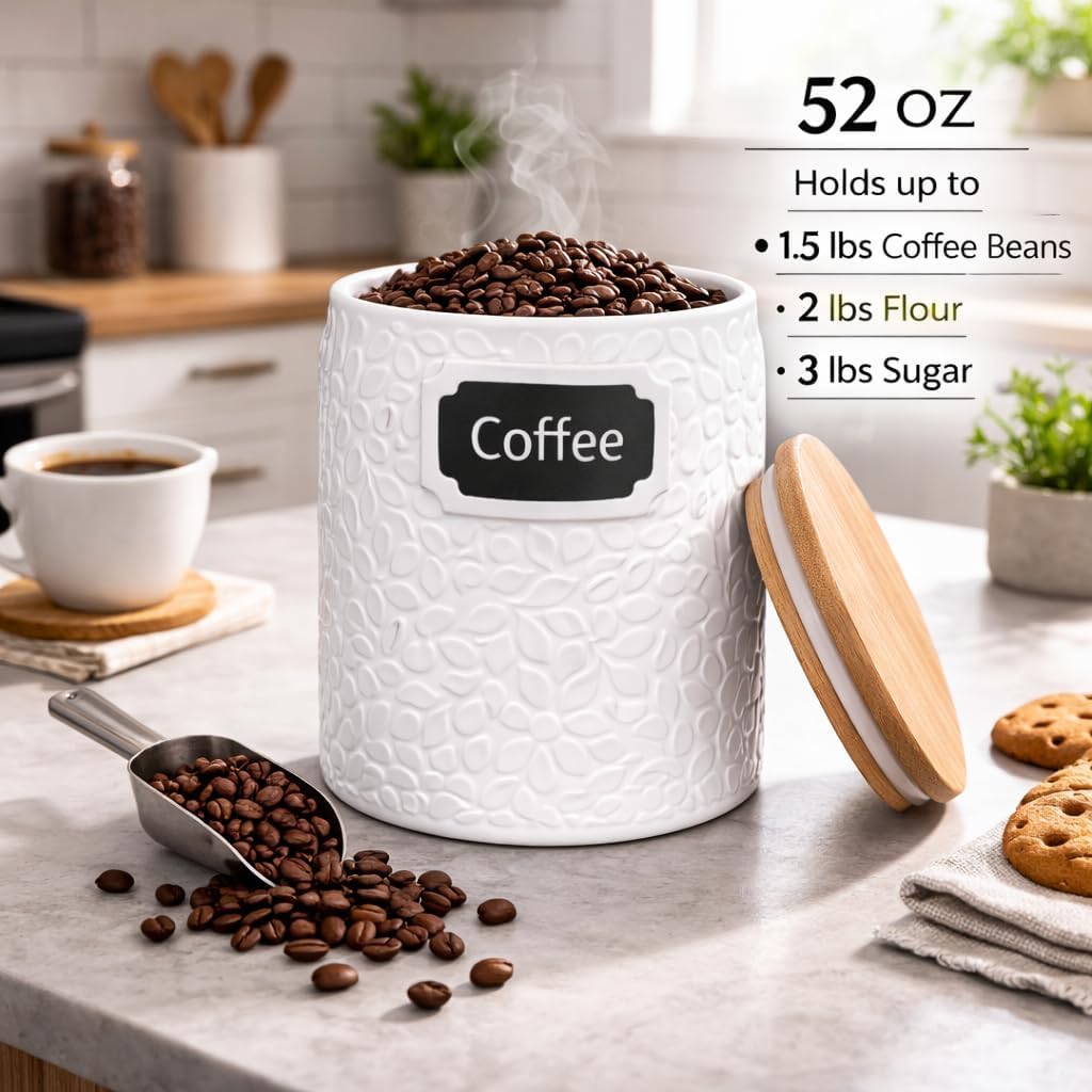 Ceramic Canister for the Kitchen (52oz/1537ml)