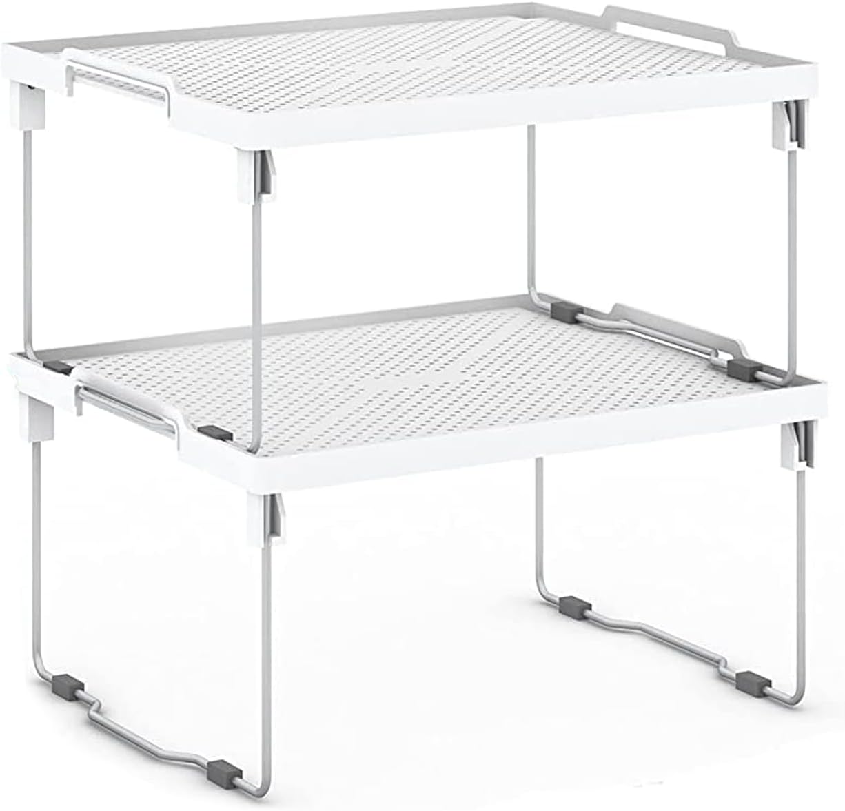 Kitchen Shelves Cabinet Organizer, Stackable Freezer Rack, Cupboard Box Organizer, Shelf Riser