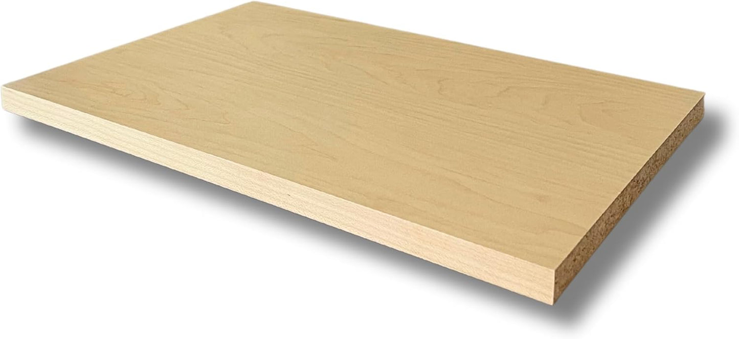 Maple Color Melamine Cabinet Replacement Shelves - 3/4'' Thick - Cabinet Shelf Custom Size Shelf