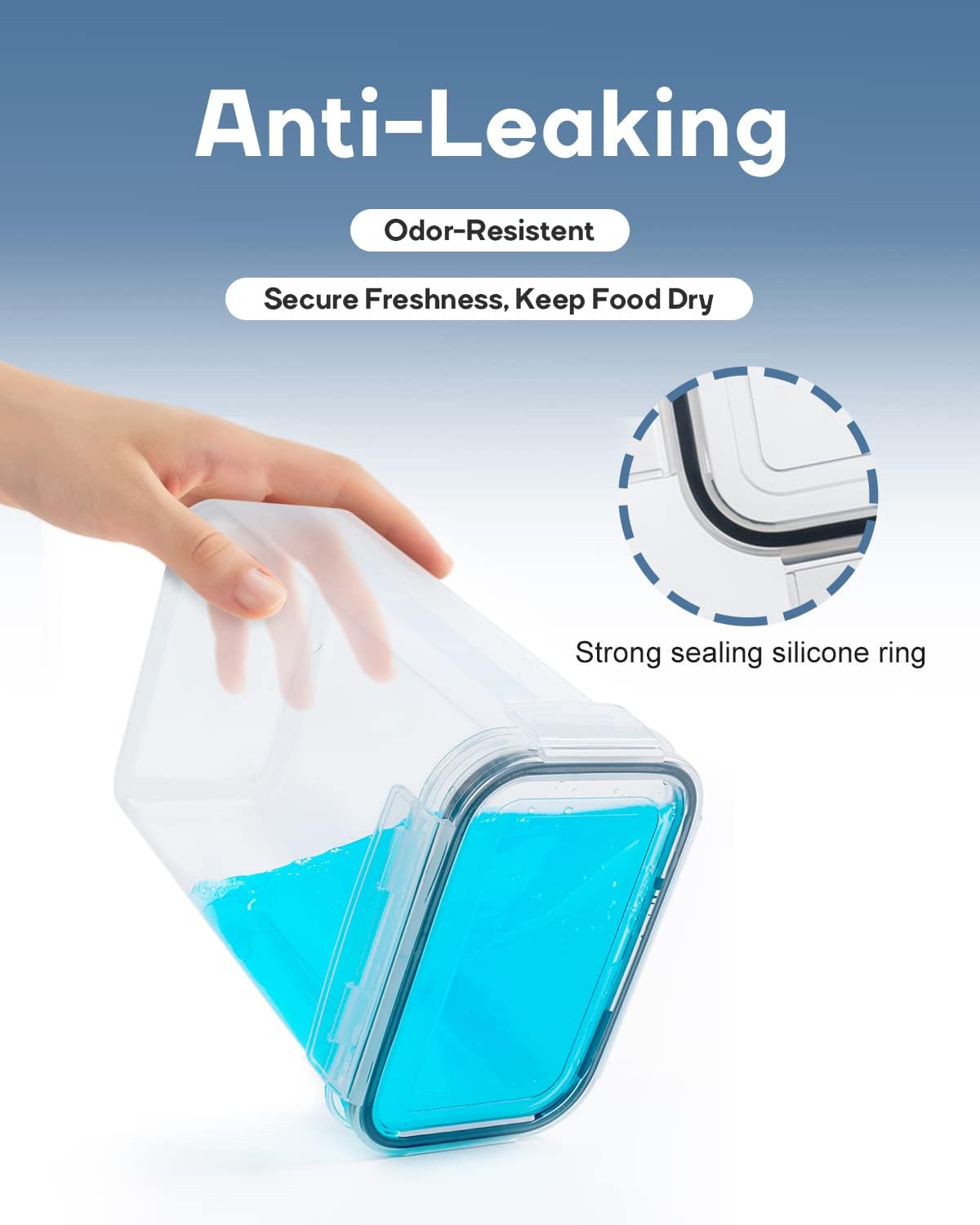 Airtight Food Storage Containers with Lids, Clear Pantry Canister Set for Kitchen Organization