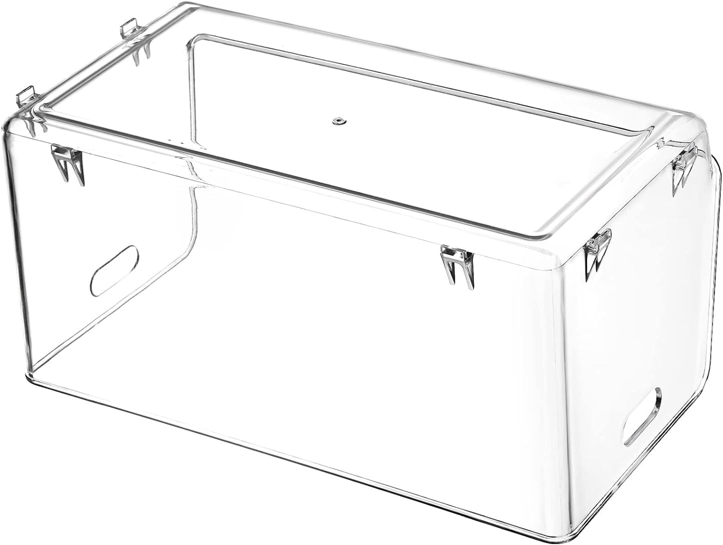 2 Pack Stackable Plastic Storage Bins Open Front