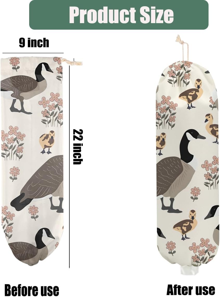 Duck Gifts Plastic Bag Holder, Wall Mount Grocery Bag Holder for Plastic Bags