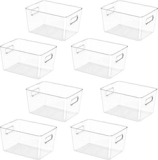 Clear Plastic Storage Bins, Pantry Organization