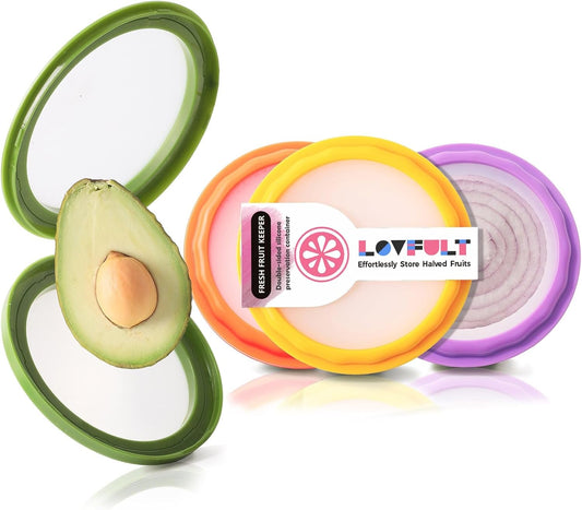 Onion Storage and Avocado Saver - 4-Piece Set Silicone Fruit Storage Box