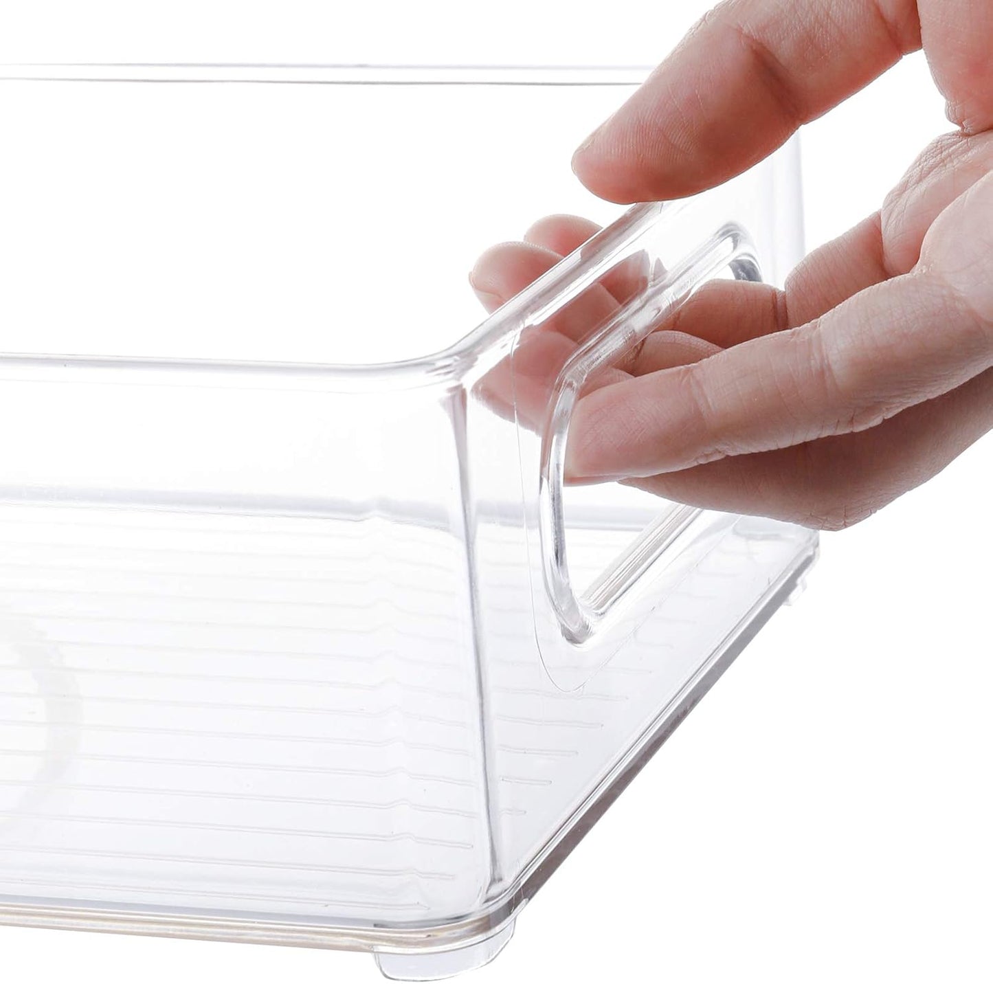 8 Pack Plastic Storage Bins for Freezer, Pantry, Countertop, Cabinet Organization