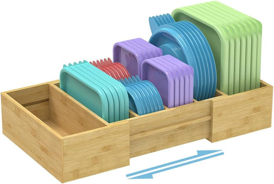 Large Expandable Kitchen Lids Organizer for Cabinet, Covers, Pantry, Drawer & Countertop Storage