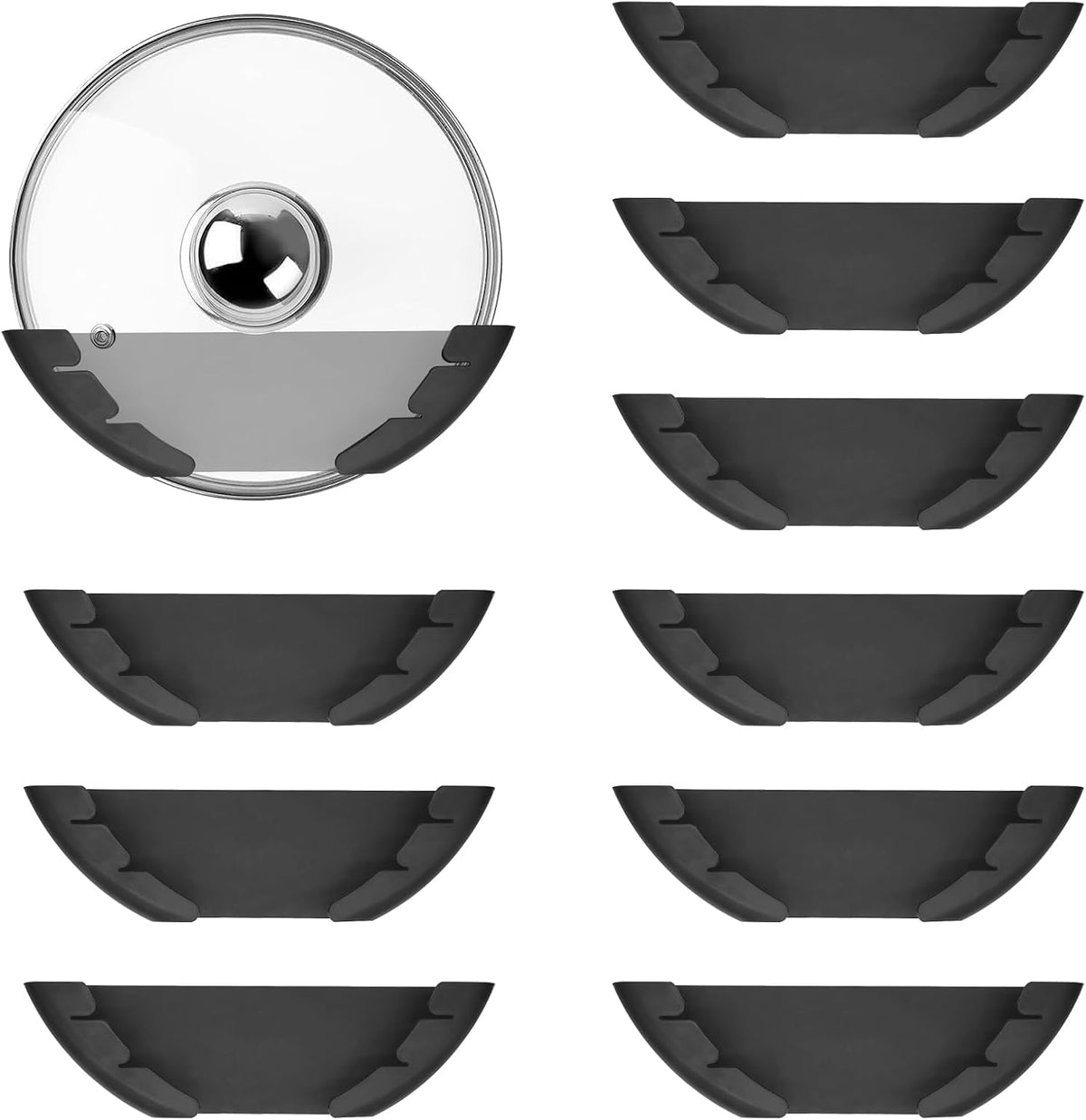 Universal Pot Lid Organizer for Cabinet