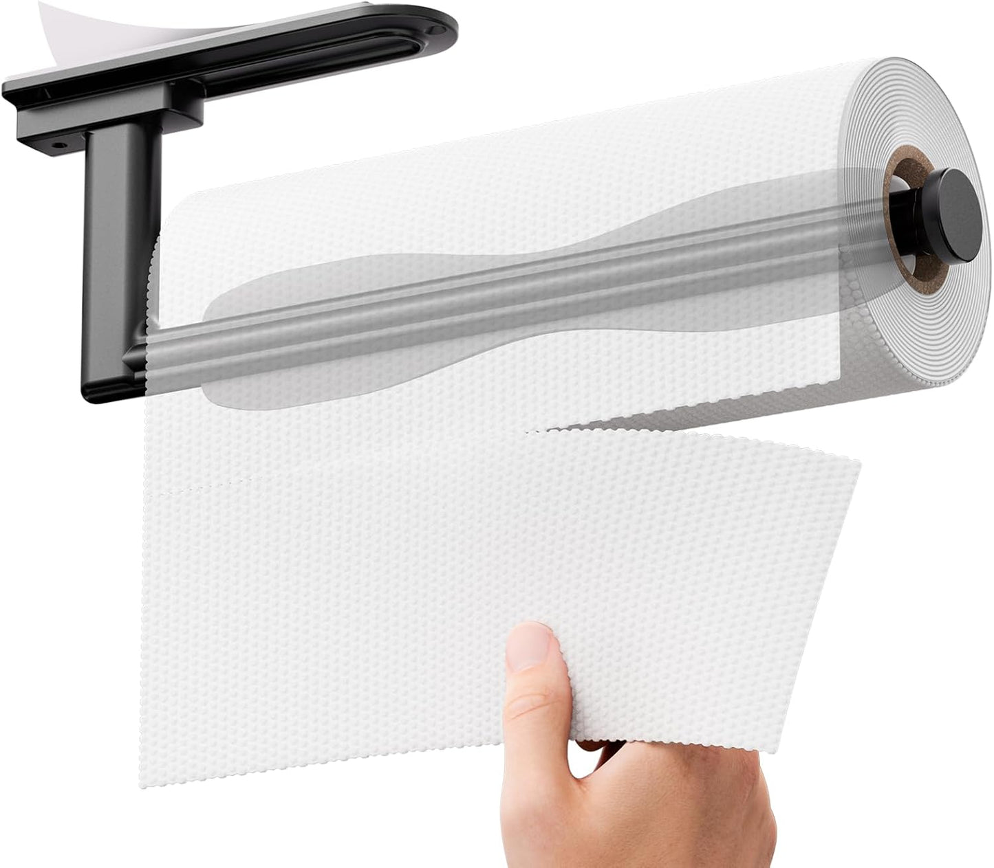 Paper Towel Holder Under Cabinet - Self Adhesive or Drilling Paper Towel Holder Wall Mount