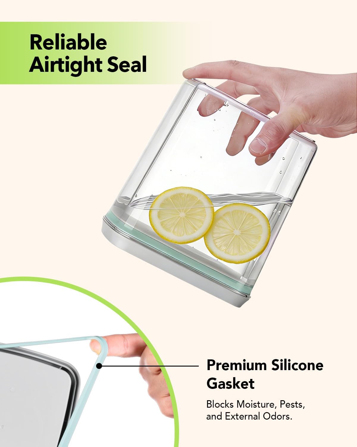 Airtight Food Storage Container with One-Touch Lid
