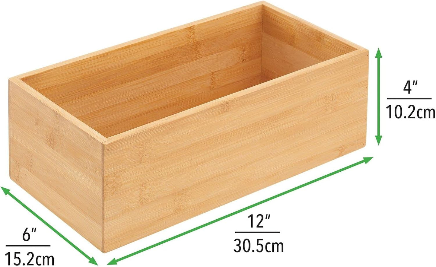 Kitchen Organiser — Rectangular Wooden Storage Box for Storing Tea, Coffee