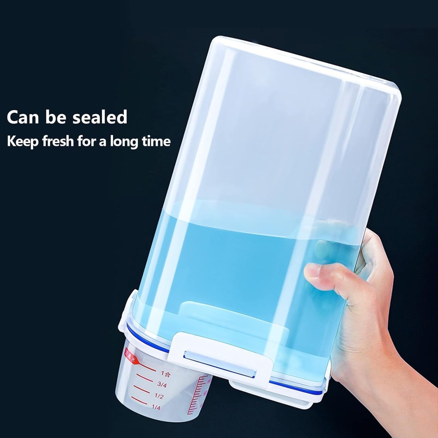 5.5 Lbs Rice Airtight Dry Food Storage Container Set of 4
