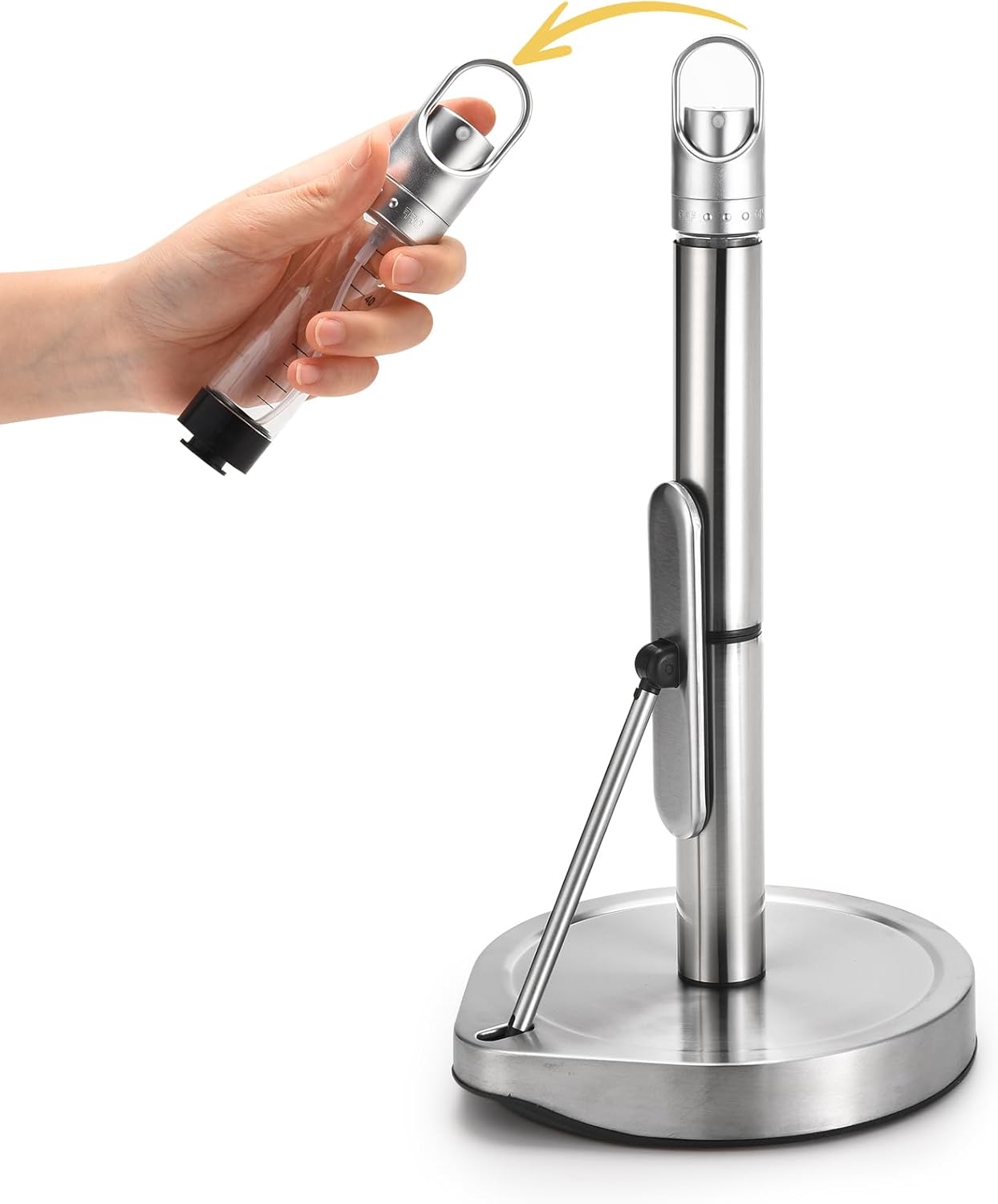 Countertop Paper Towel Holder with Spray Bottle - Kitchen Paper Towel Holder Countertop