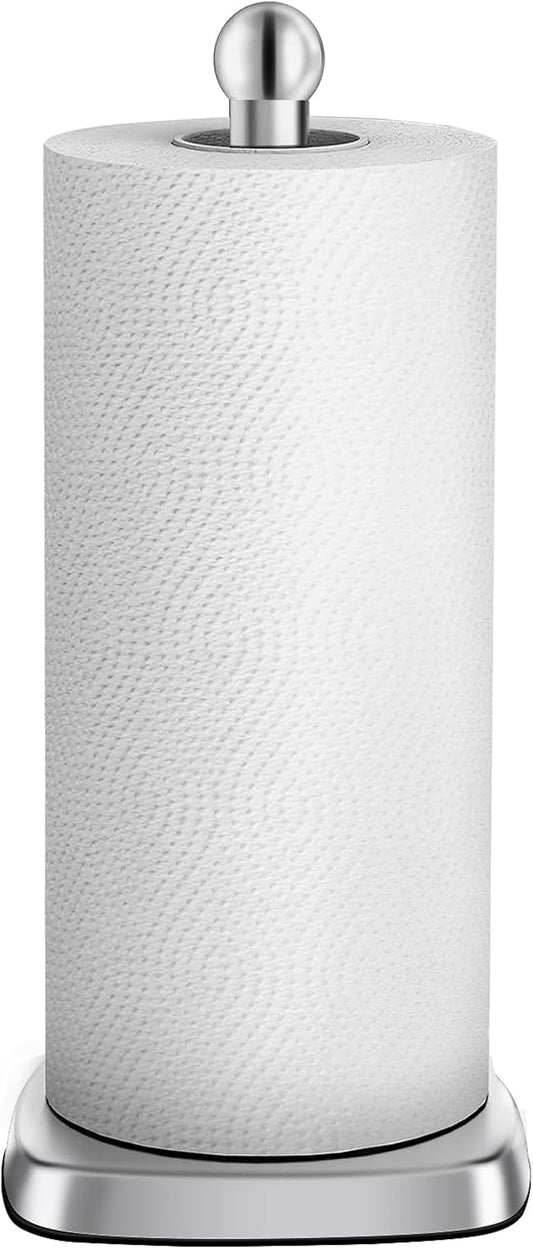 Secure Grip Paper Towel Holder Countertop, Easy to Tear with One-Hand