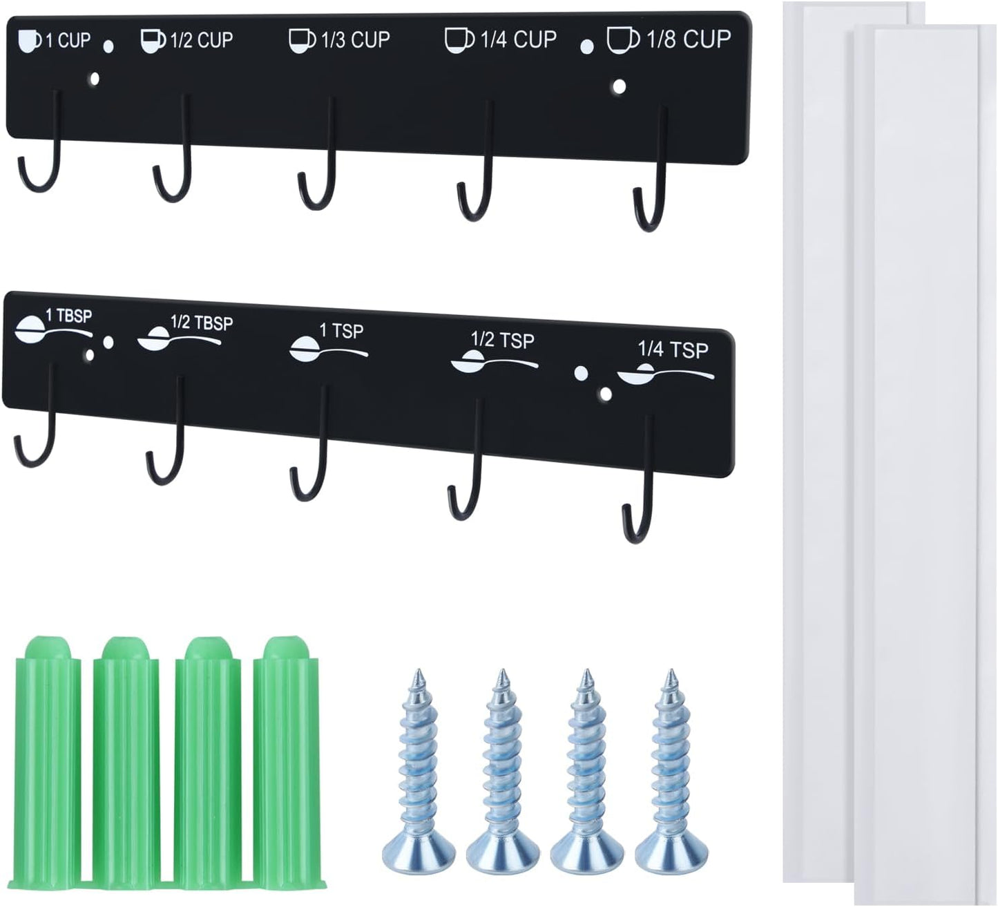Premium Measuring Cups and Spoons Hanging Rack