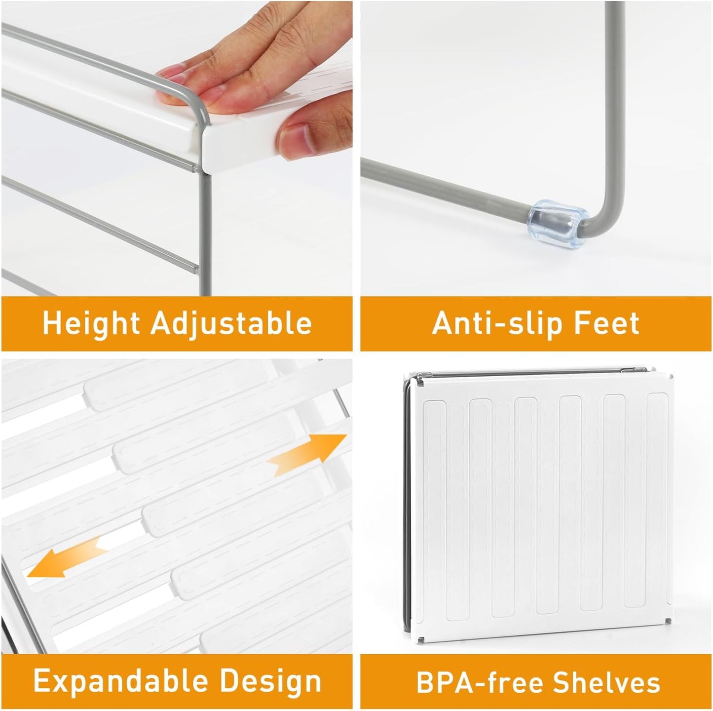 Foil and Plastic Wrap Organizer, Expandable Kitchen Pantry Storage