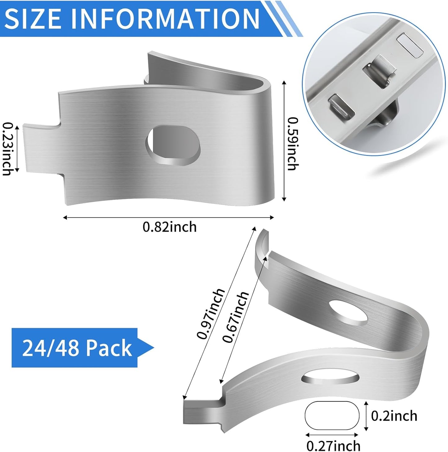 8 Pcs 40 Inch Shelf Pilaster Tracks and 24 Pcs Shelf Clips Adjustable Metal Rail Mortise Mount Pilaster Strip Standard for Bookcases Cabinet Closet Shelving System