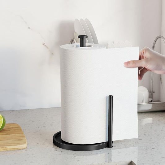 Paper Towel Holder Countertop, Stainless Steel Paper Towel Holder for Kitchen Roll Dispenser