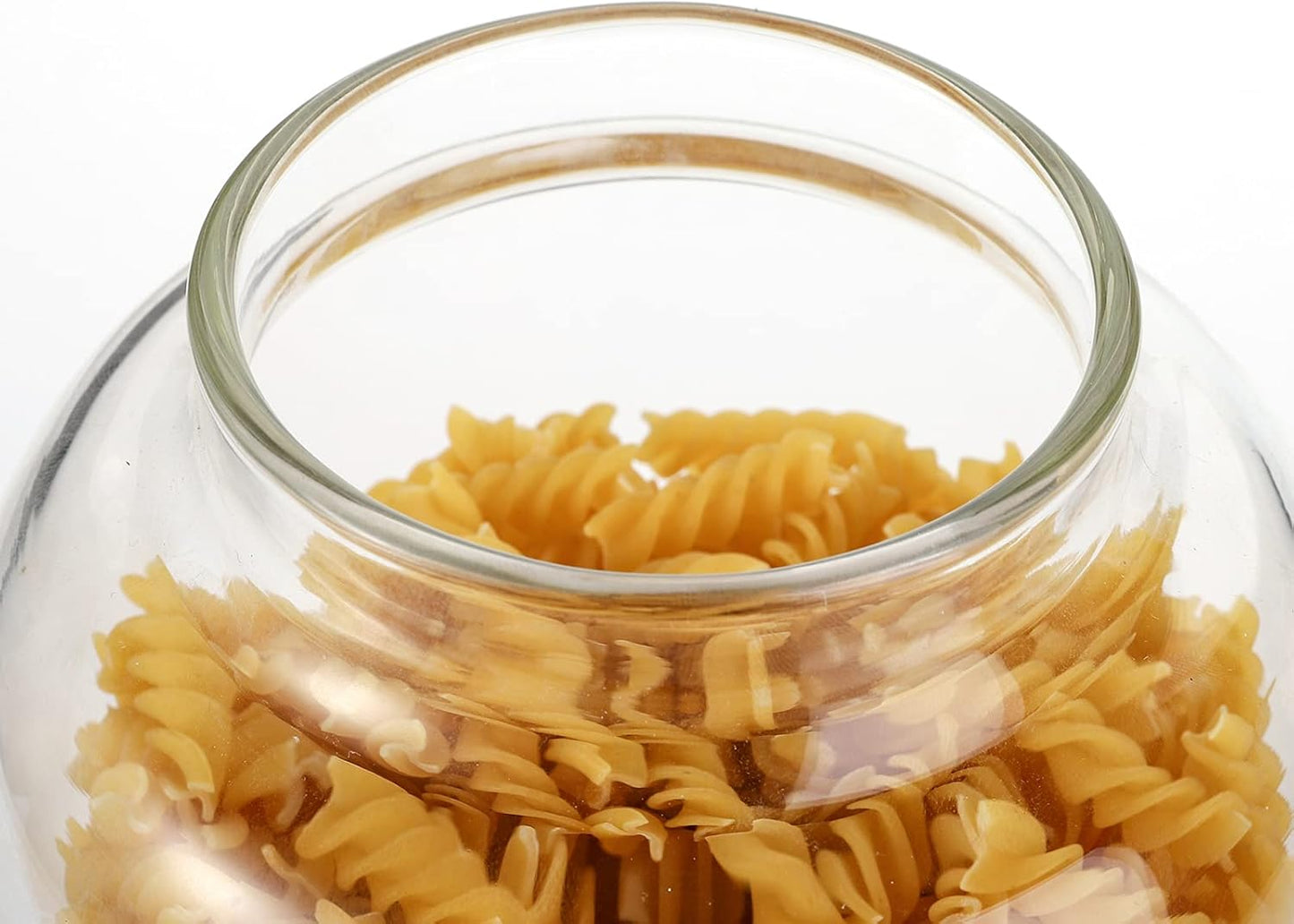 2 Pack Large Glass Food Storage Jar with Airtight Wooden Lid