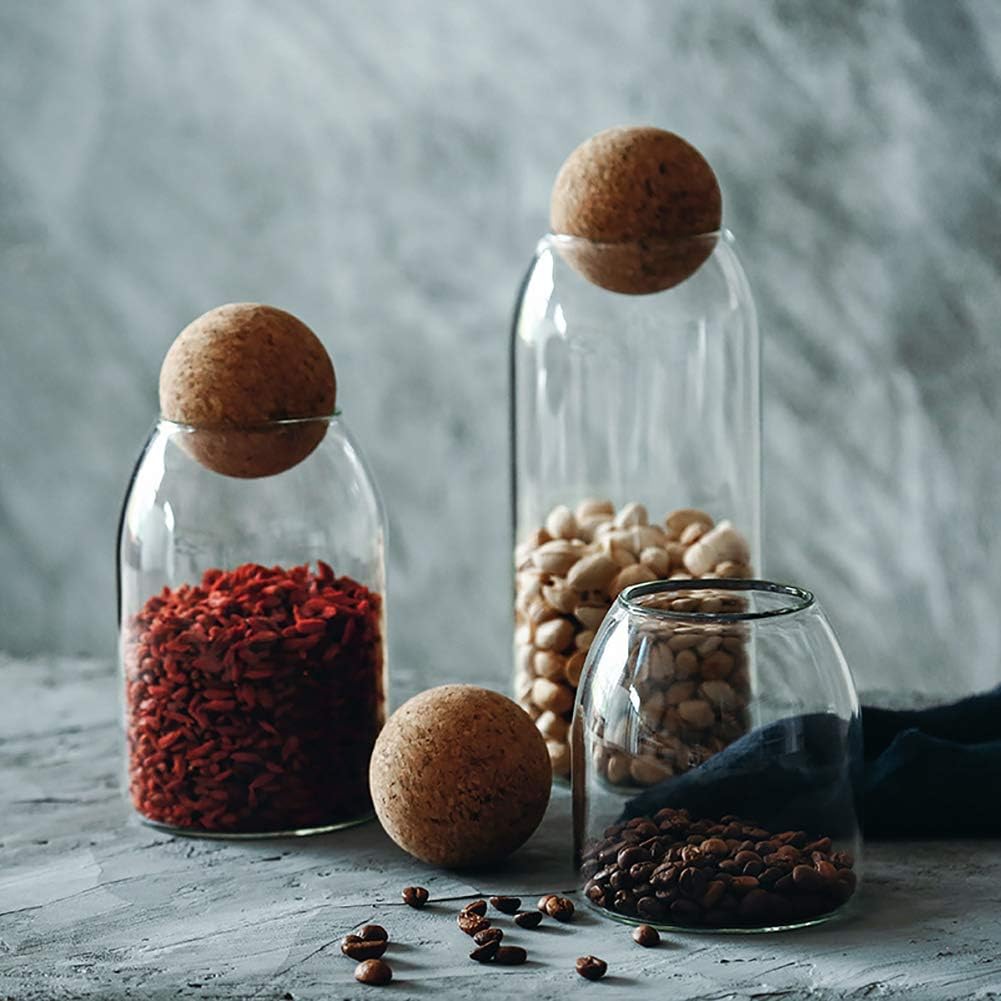1200ML/40Oz Glass Storage Container with Ball Cork