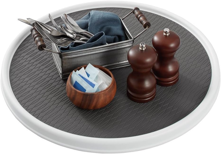 18-Inch Lazy Susan Turntable Organizer, Non-Skid Pantry or Cabinet Spinner for Spices, Condiments