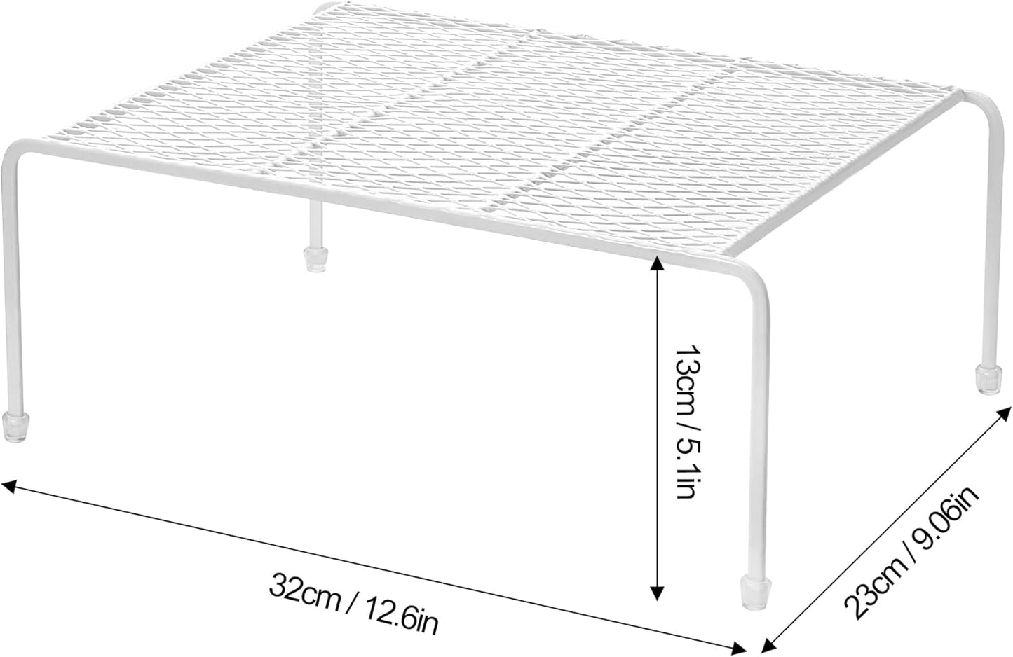 Kitchen Cupboard Organiser - Home Storage Shelf Wire Rack (2-Pack) for Cabinets, Countertops