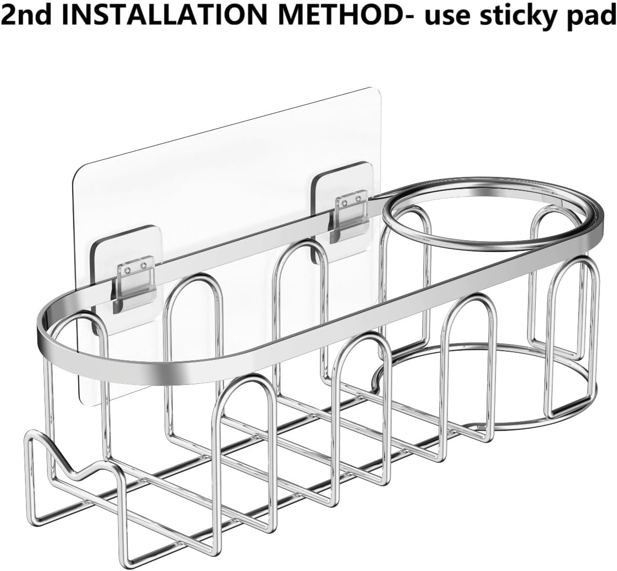Sink Caddy Sponge Holder for Kitchen Sink 2 Suspension Options(Suction Cups and Adhesive Hook)