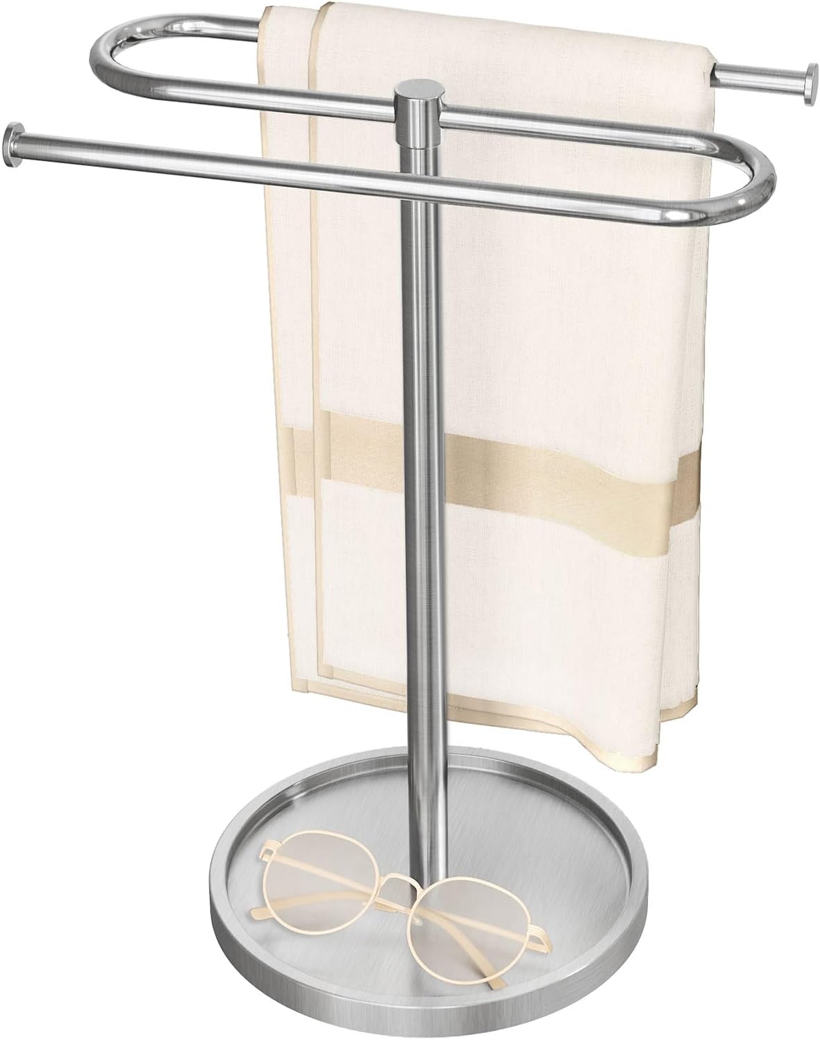 Hand Towel Holder, Stainless Steel Countertop Towel Stand for Bathroom