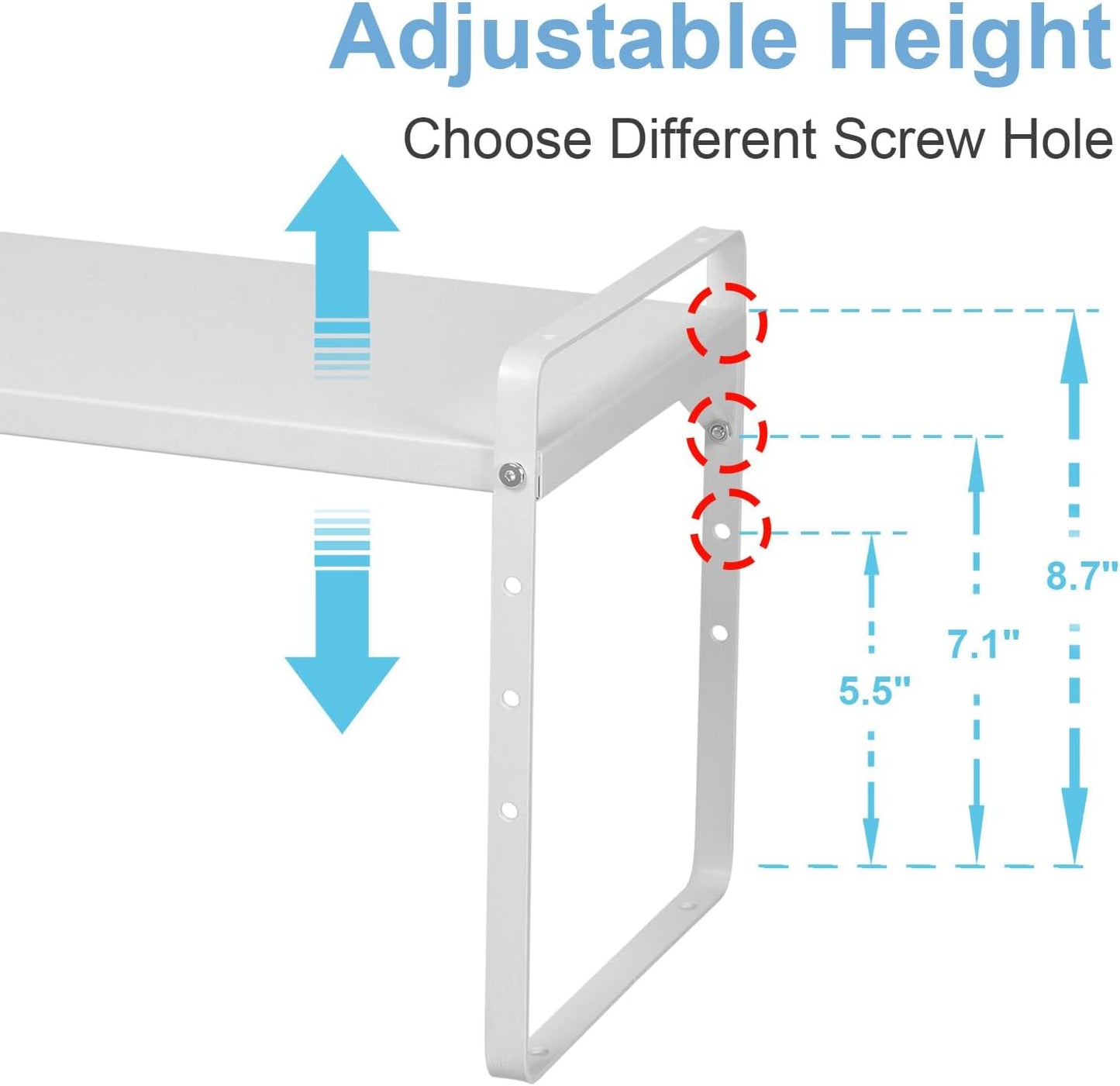 Set of 2 Expandable Cabinet Shelf Organizer, Stackable Kitchen Countertop Shelves Spice Racks