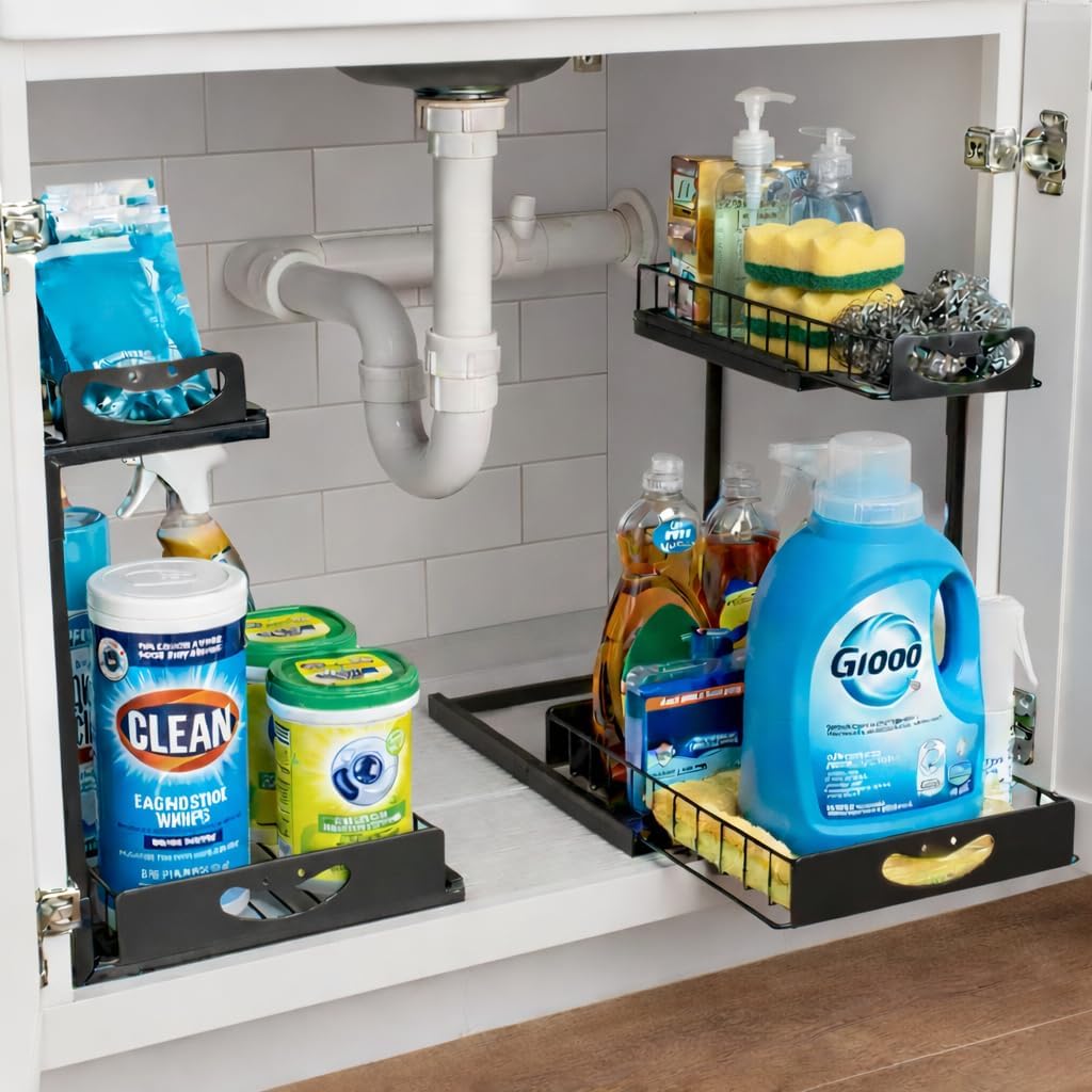 Under Sink Organizer, Pull Out Cabinet Organizer