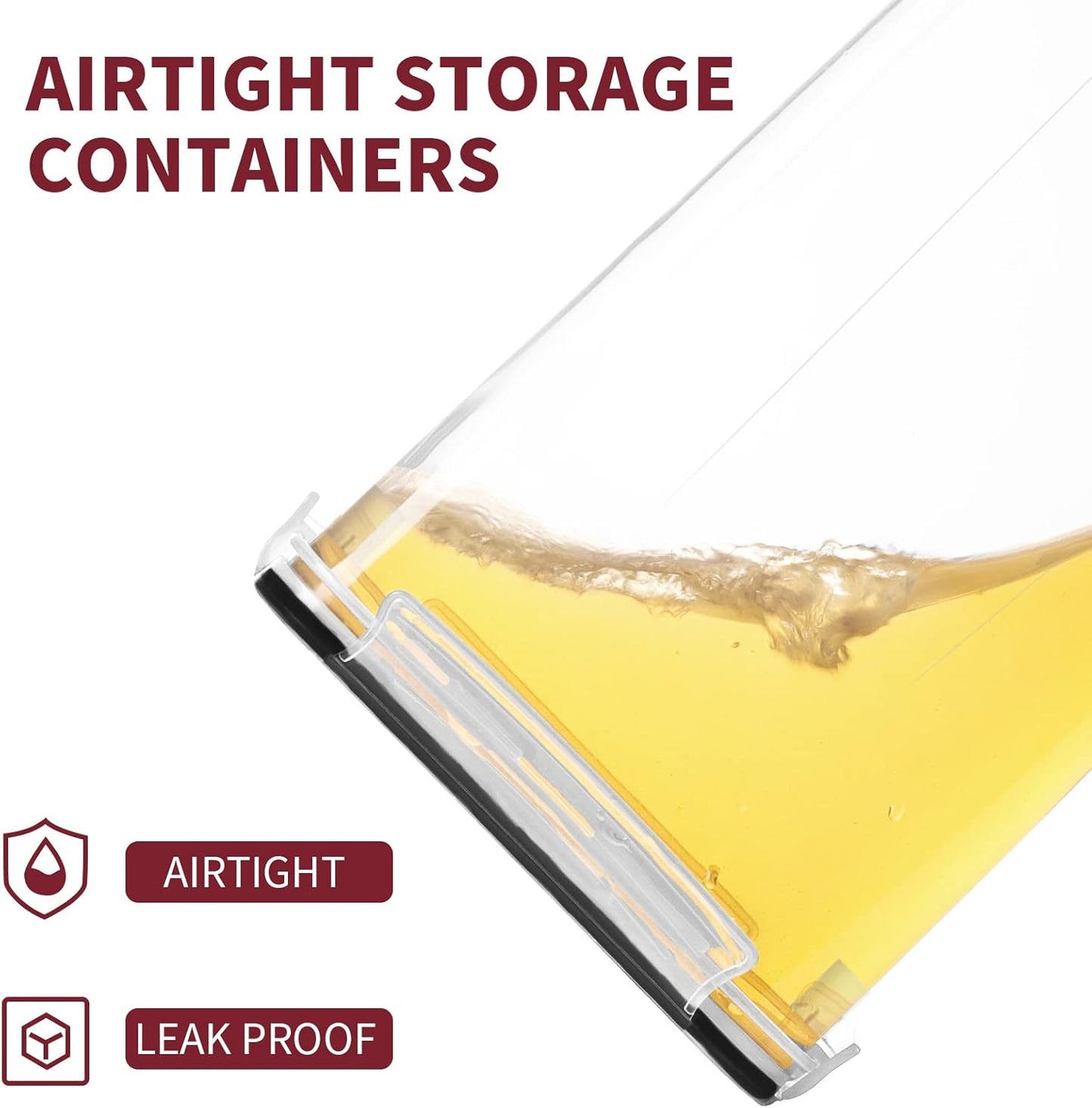 Large Airtight Food Storage Containers with Lids, 10PCS Plastic Cereal Storage Containers