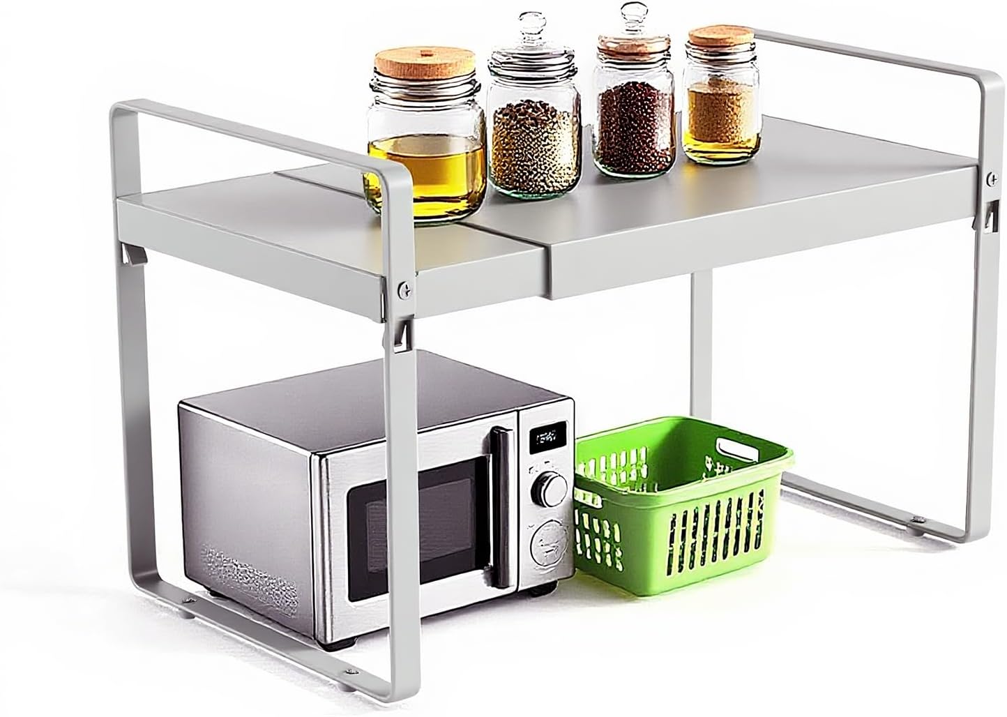 Expandable Cabinet Shelf Organizer 14-25 Inch Adjustable Length