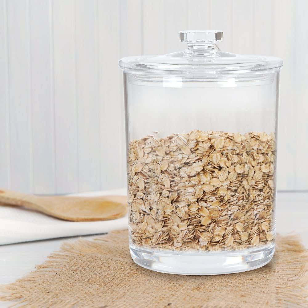 Acrylic Apothecary Jar with Lid, 60 Oz Storage Container for Bathroom, Kitchen and Office