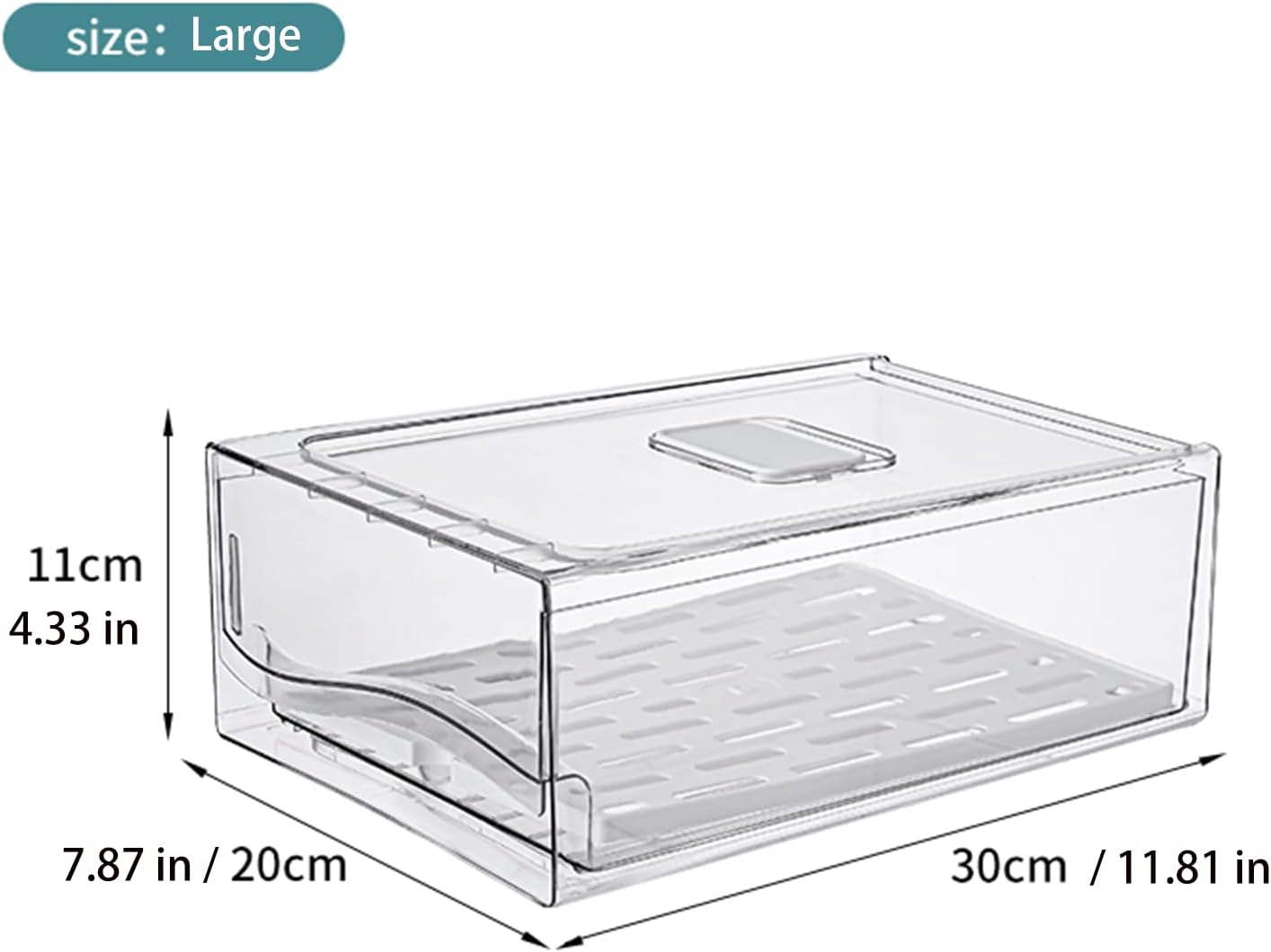 Fridge Organizer, Stackable Refrigerator Organizer Bins, Reusable Food Storage Containers