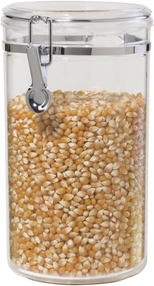 Large Clear Canister with Clamp Lid, 72 oz - Large Airtight Food Storage Container