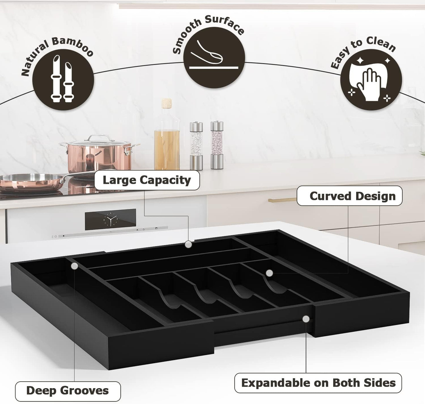 Utensil Organizer Silverware Drawer Organizer