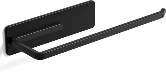 Heavy-Duty Magnetic Paper Towel Holder Fits Jumbo Rolls, Black, Suitable for Kitchens, RVs