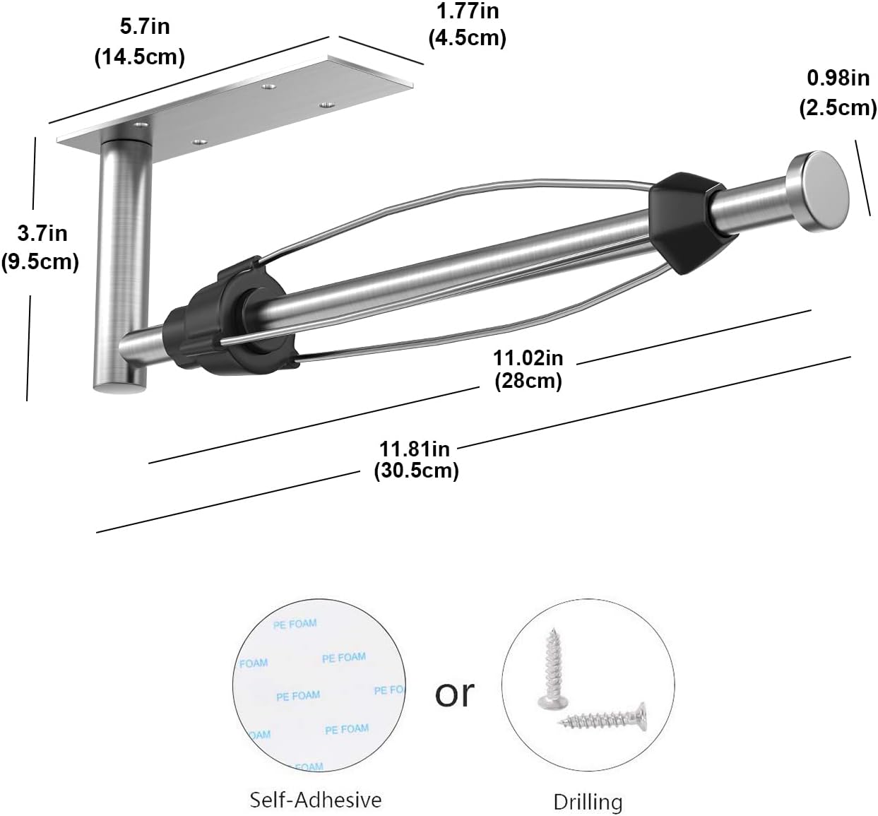 Self Adhesive Paper Towel Holder Under Cabinet Mount