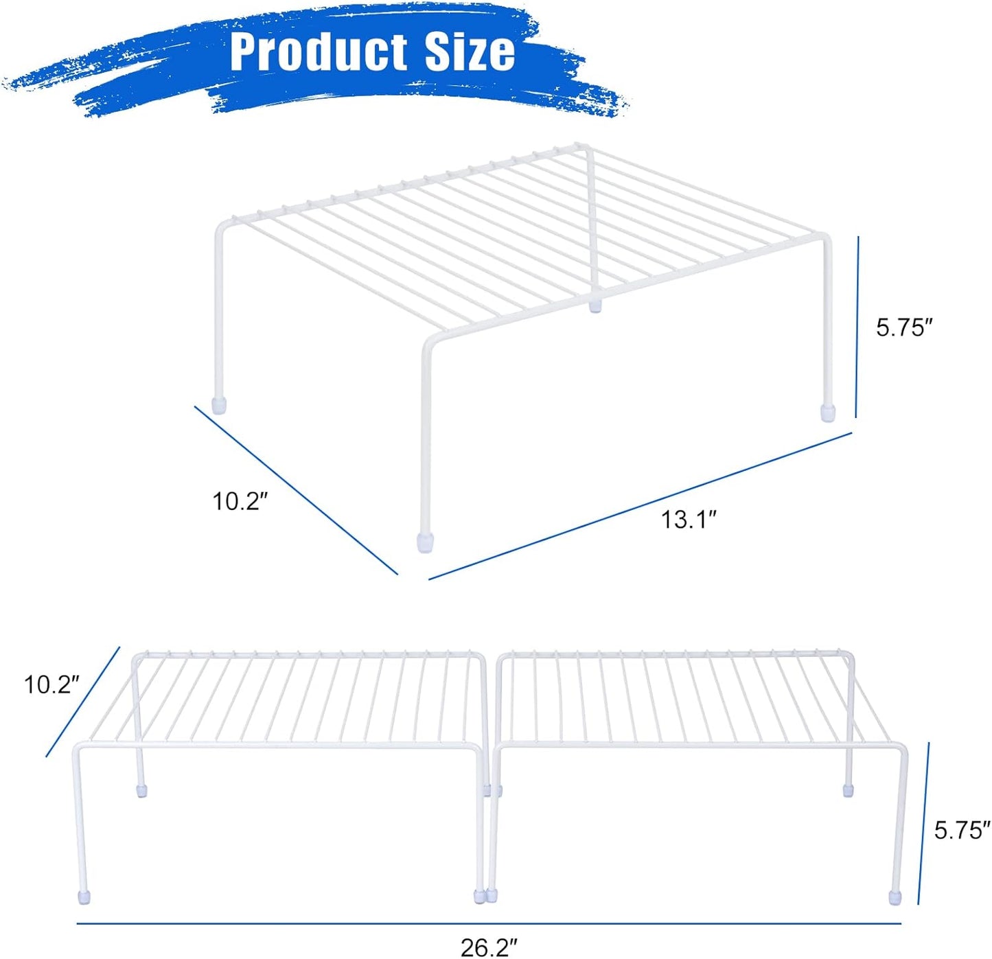 Medium (13.1 x 10.2 Inch) Cabinet Storage Shelf Rack, Shelves，Kitchen Counter and Cabinet Shelf