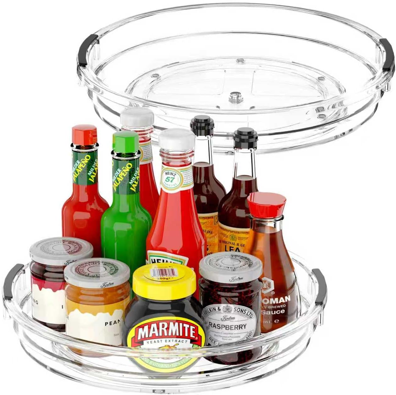 Clear Lazy Susan Organizer Turntable for Cabinet Table Top