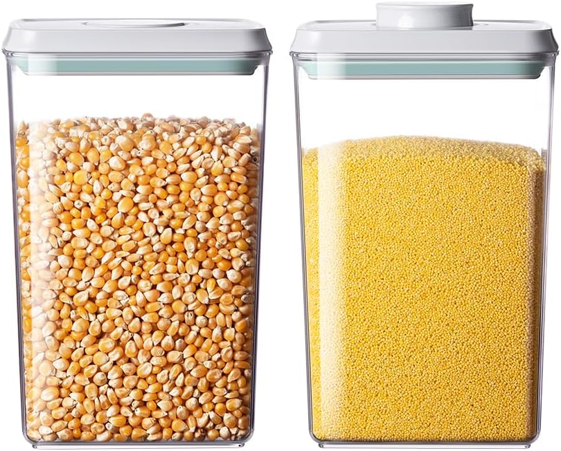 Food Storage Containers with Lids,2.9Qt 2Pcs Airtight Pop Food Storage Containers