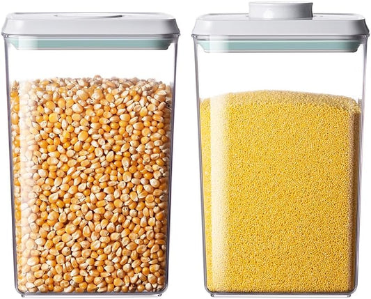 Food Storage Containers with Lids,2.9Qt 2Pcs Airtight Pop Food Storage Containers