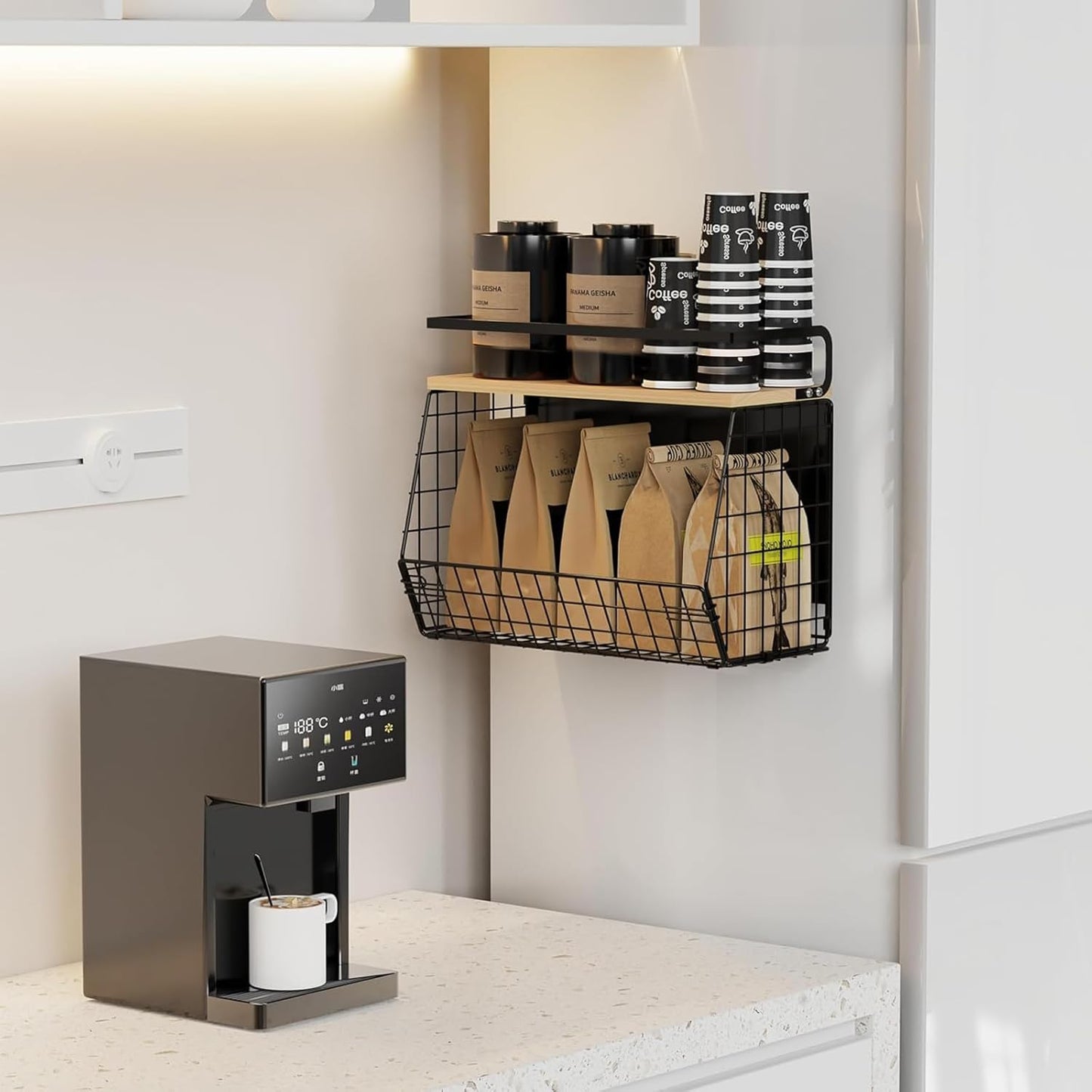 2 Pack Magnetic Spice Storage Rack Organizer for Refrigerator