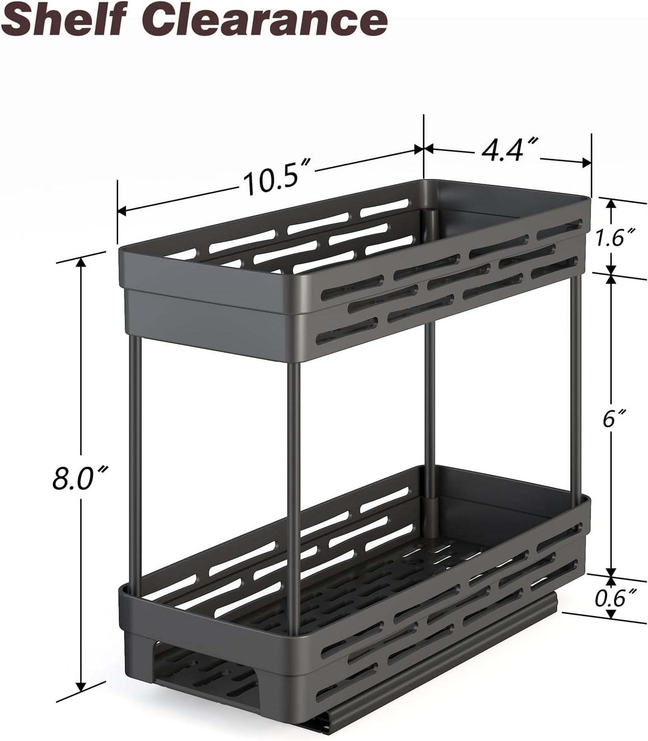 Pull Out Spice Rack Organizer for Cabinet, 3 Packs Slide Out Spice Racks Organizer
