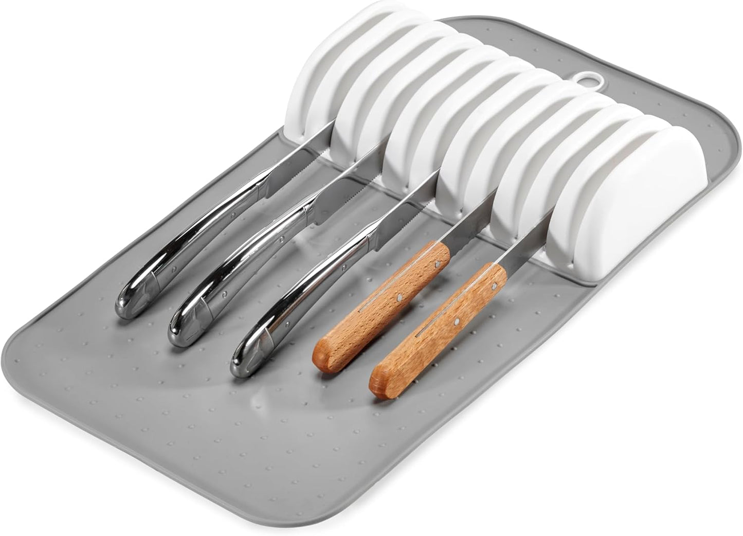 Large Knife Mat, Soft-Grip In Drawer Knife Organizer for 12 Knives